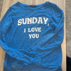 Wild fox Sunday I love you sweatshirt.
